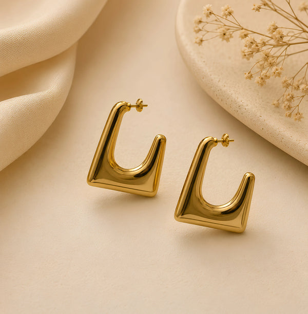 Flared U-Shaped Earrings