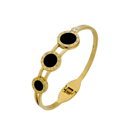 Gold-Tone Hinged Cuff Bracelet - Zariya Official