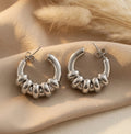 Chunky Silver-toned Hoop Earrings