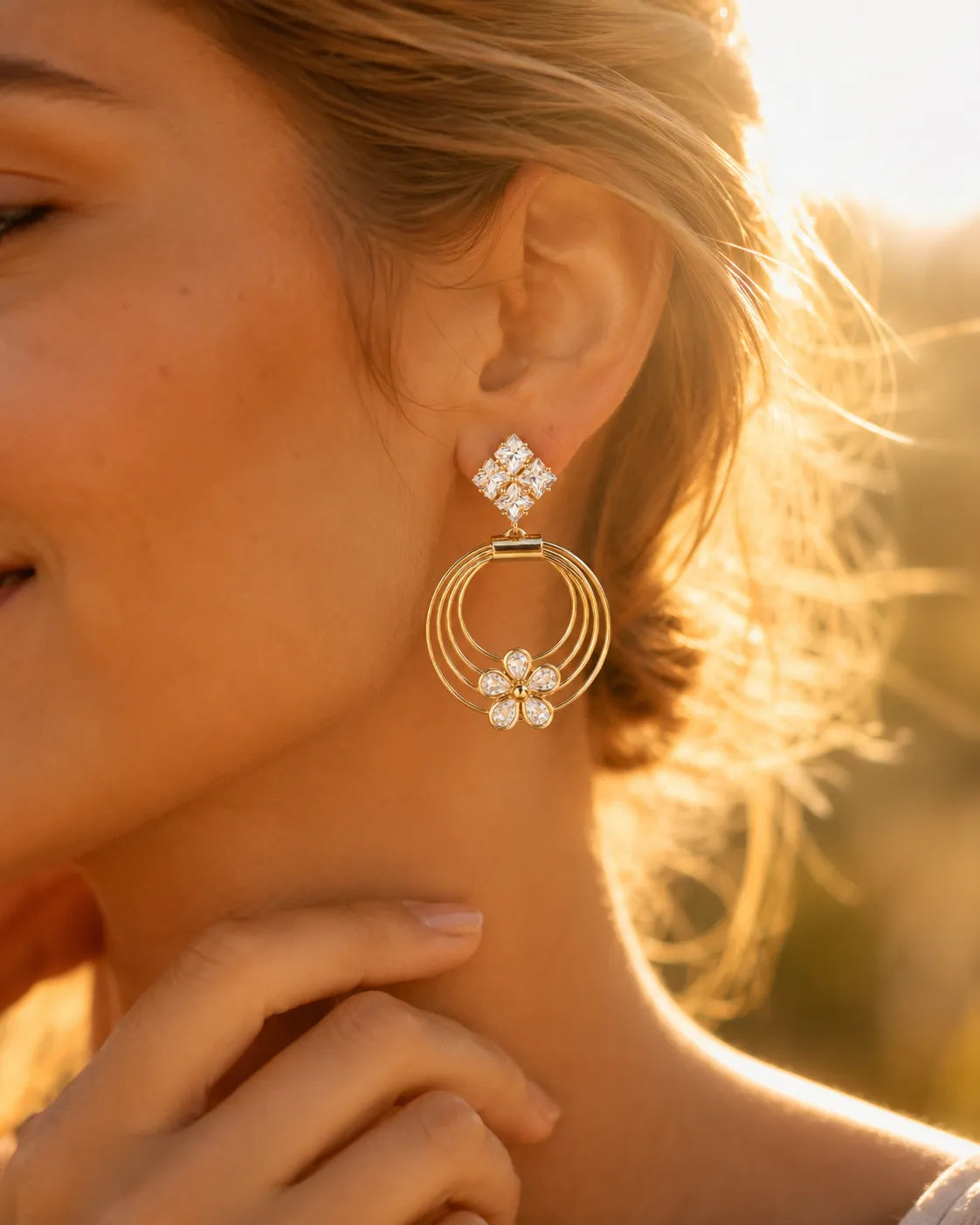 Gold-Toned Drop Earrings