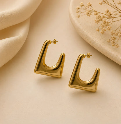 Flared U-Shaped Earrings